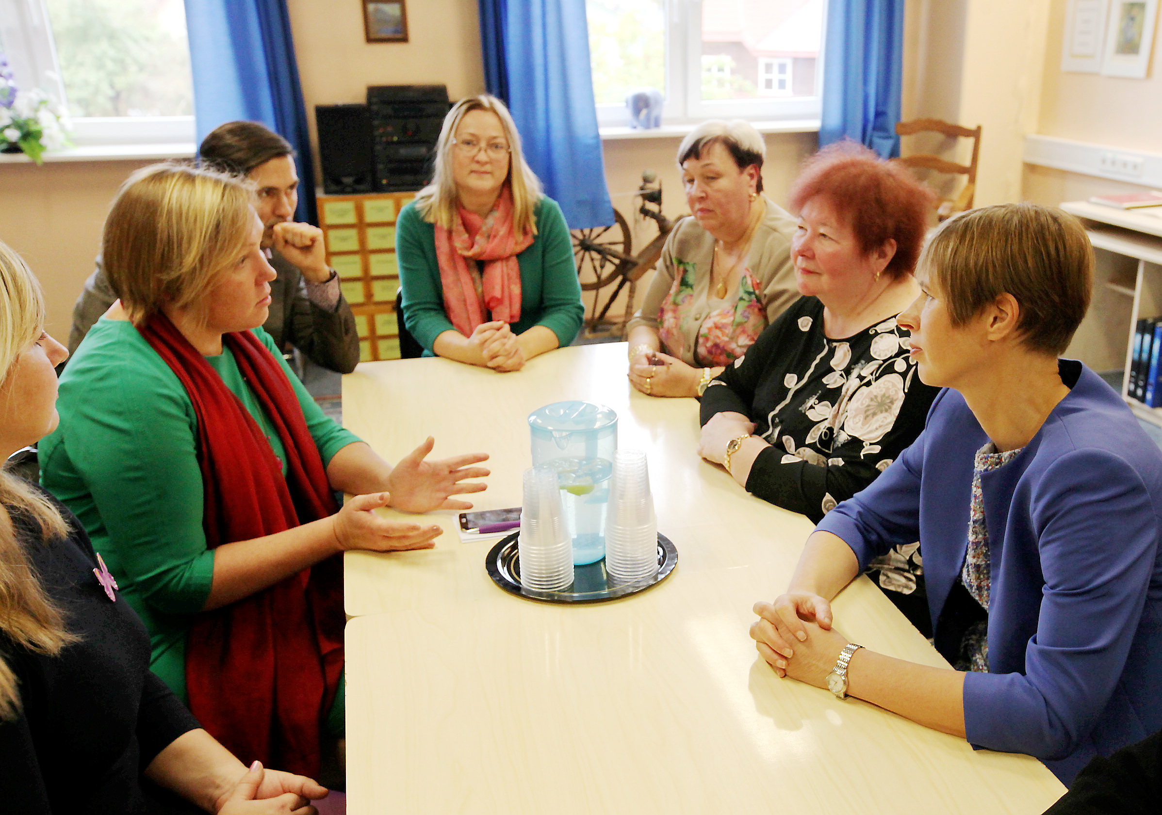 President Kersti Kaljulaid Võrus pereõppega tutvuma, 2017. Foto Viktor Burkivski