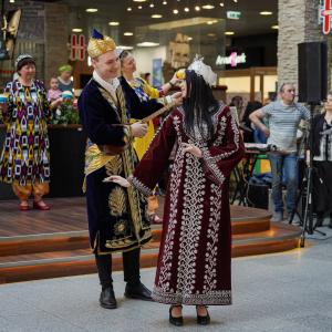 Representatives of the Tatar community at a concert presenting national cultures in Narva